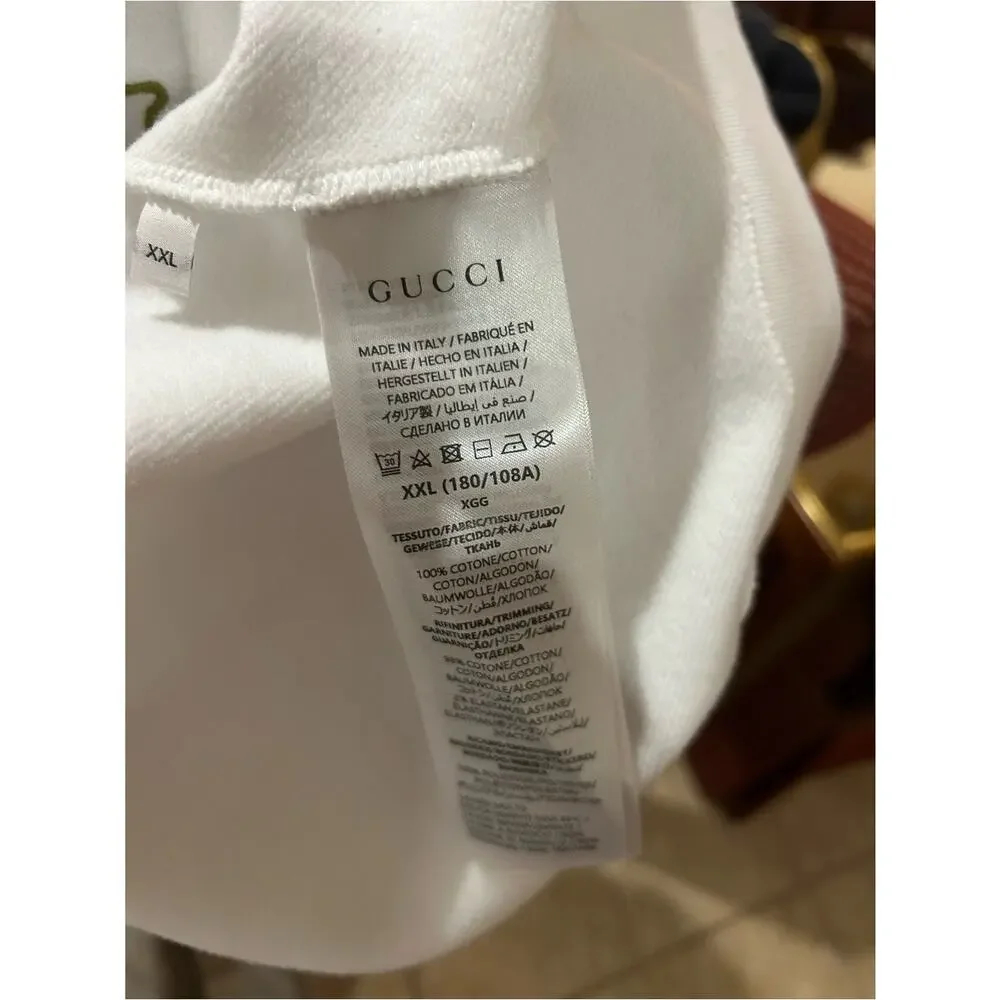 Men's Gucci, embroidered cotton hoodie, size XXL made in Italy